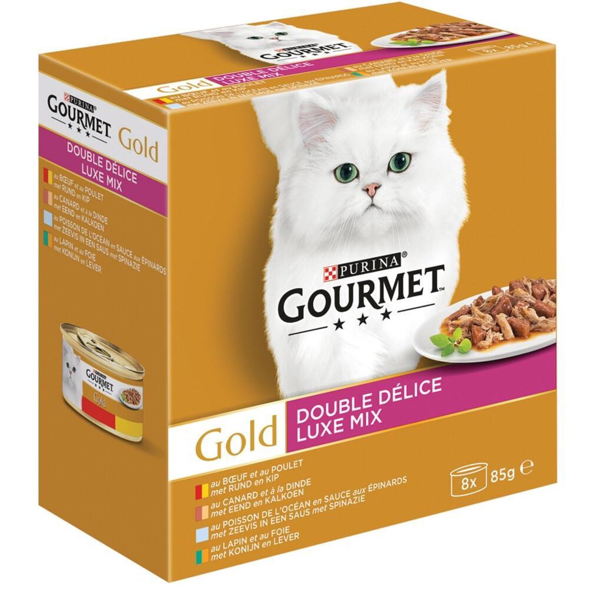 Gourmet Gold Luxe Mix - Kattenvoer Vis & Vlees - 48 x 85 g