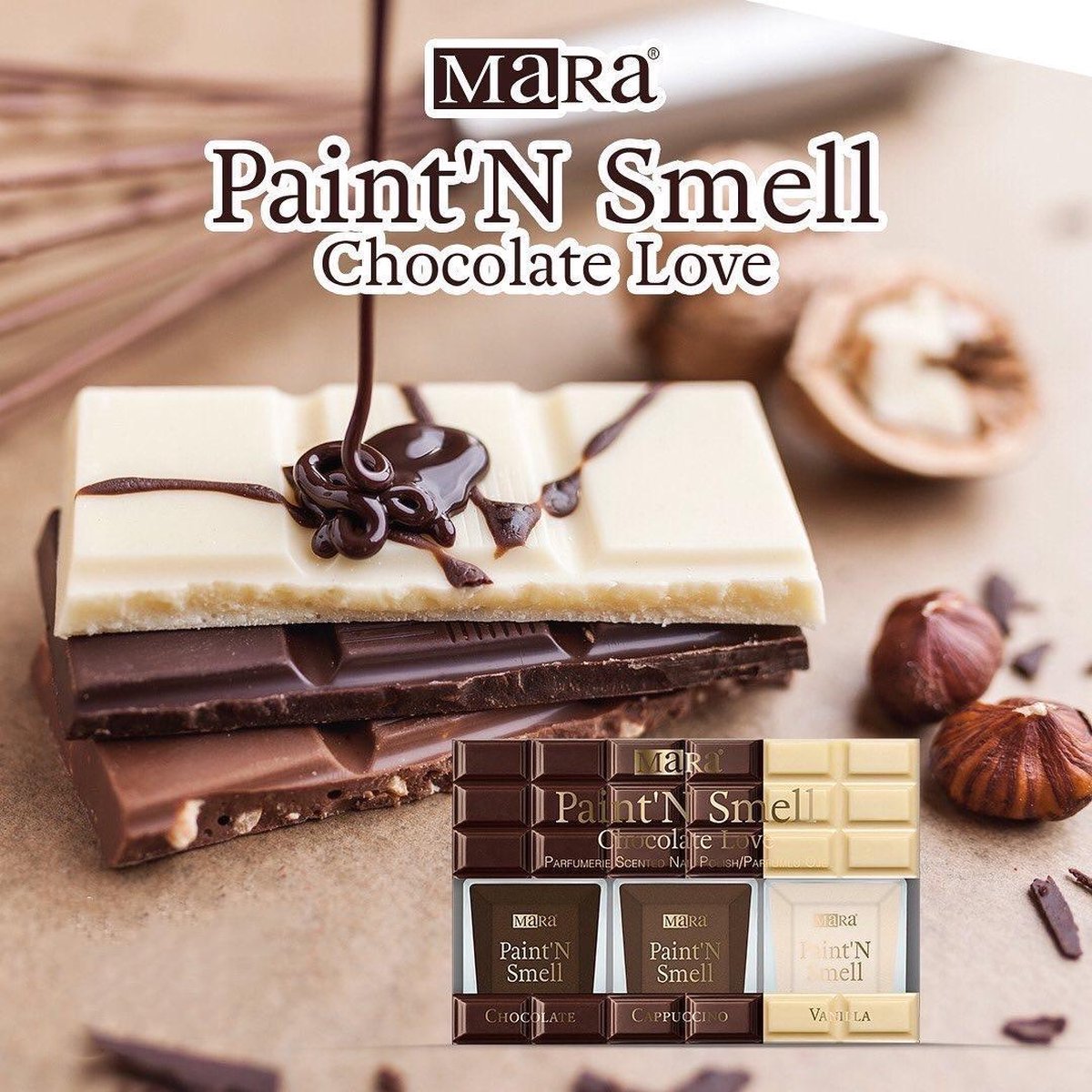 Mara Paint'N Smell - Chocolate Love set - Nagellak - Ruikt erg lekker!