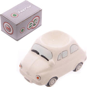 Auto eierdopje - Polystone vintage witte oldtimer eggcup