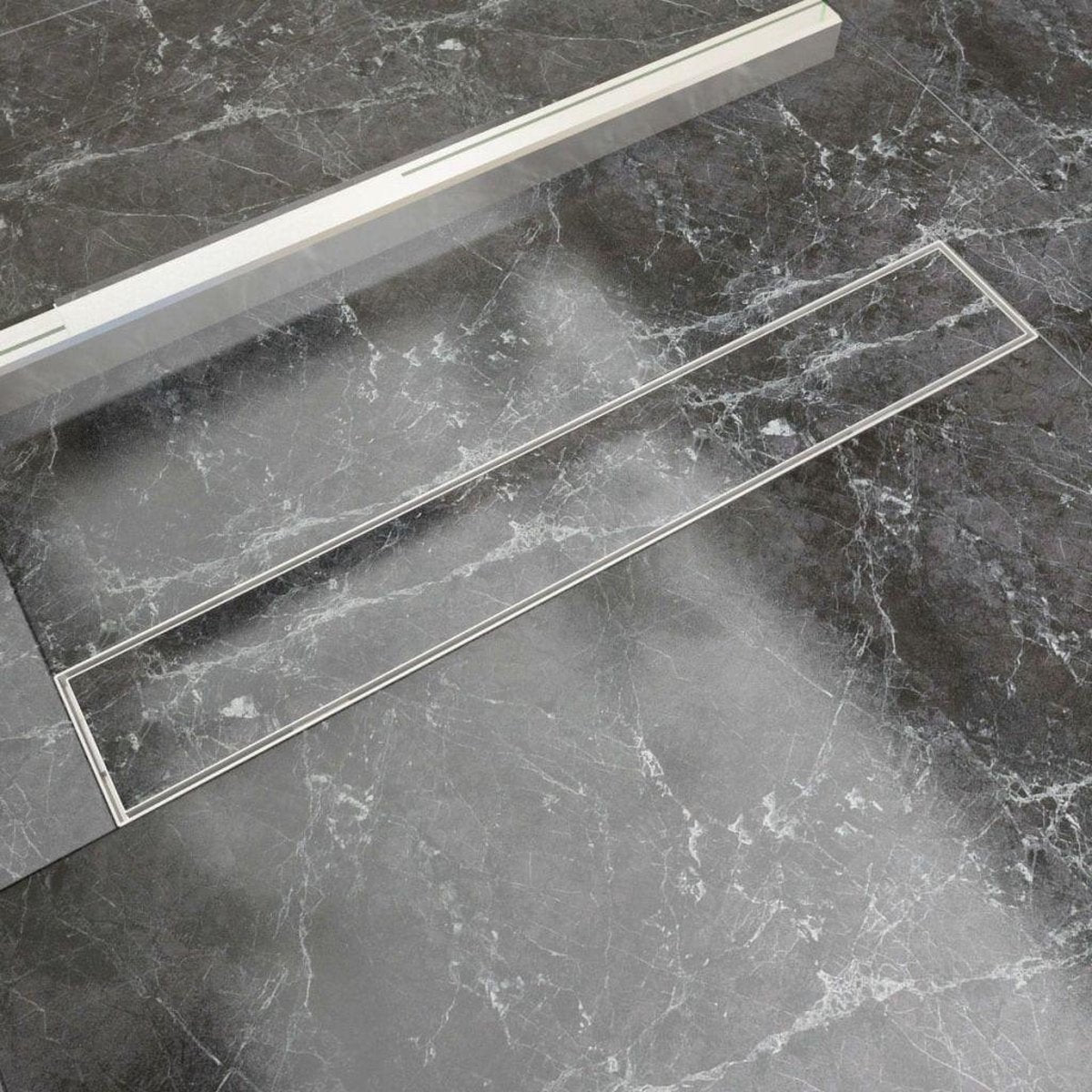 vidaXL Doucheputje rechthoekig 730 x 140 mm roestvrij staal