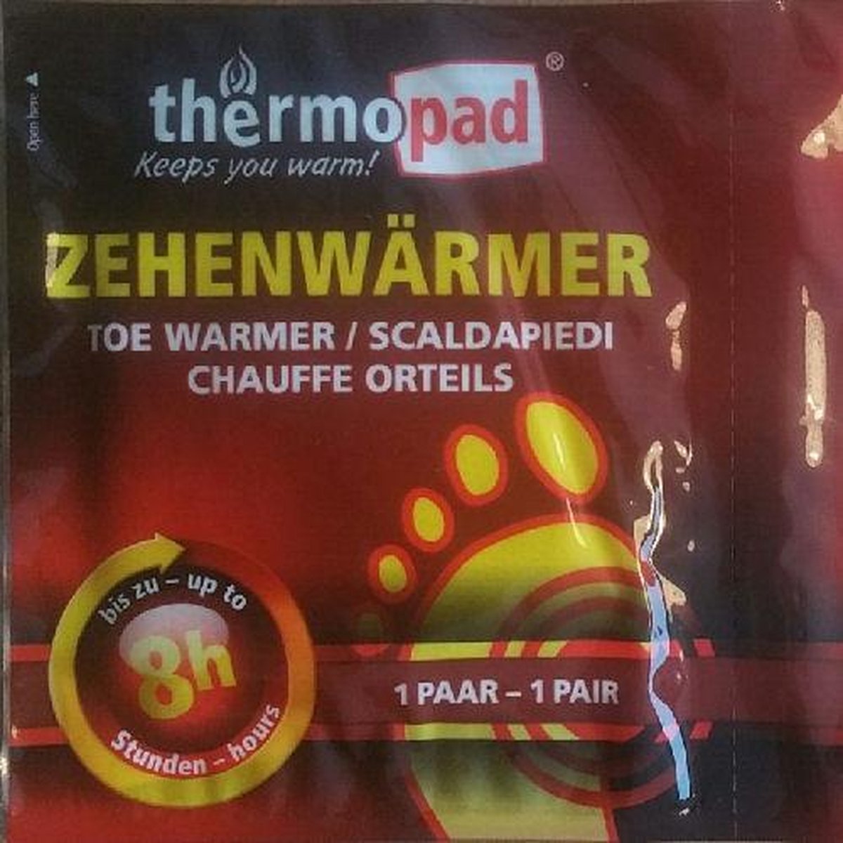 MFH 'Thermopad' tenenwarmer voetenwarmer voor eenmalig gebruik ca. 8 uren