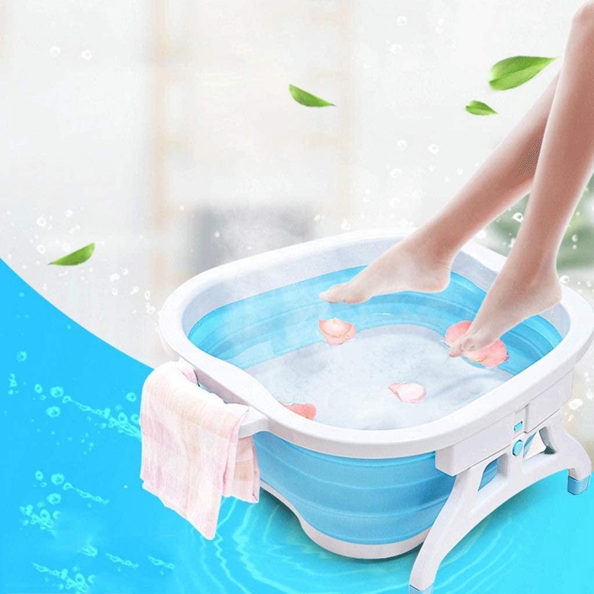 Voetenbad - Zinaps Ruimtebesparende Voetbad Opvouwbare Gootsteen Kom Wasking Cleaning Care Pedicure Feet Plastic Foot Care Tub (WK 02128)