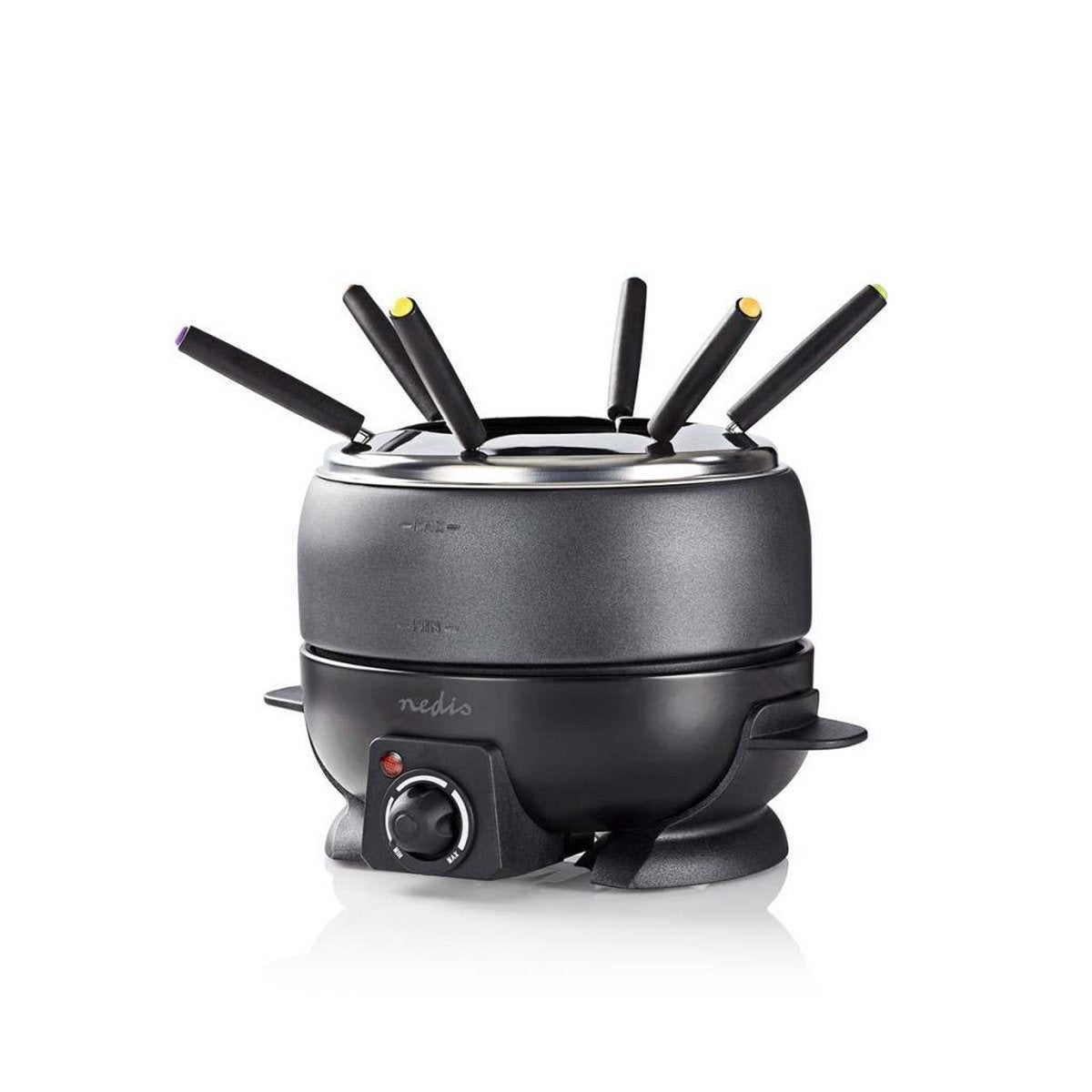 Fondueset | 6 Personen | 2.3 l | Instelbare Temperatuurregeling | 800 W | Koelbestendige Handgrepen | Antislip onderkant | Oververhittingsbeveiliging