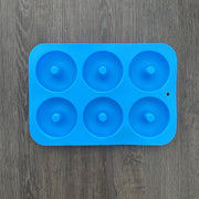 Siliconen Donut Bakvorm / Mal - Zelf donuts maken! - Blauw