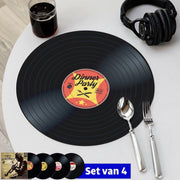 MikaMax Vinyl Placemats - Placemats - Retro - Lp Placemats - 4 Stuks