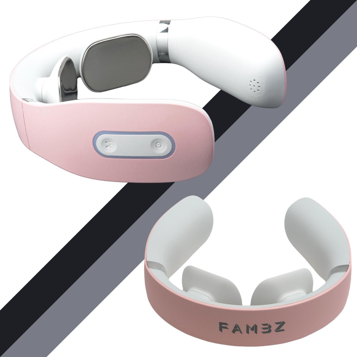Fambz Ultimate Infrarood Nekmassage Apparaat (Roze) - 5 Verschillende Massages met 16 Snelheden - Geschikt voor Nekklachten / Migraine / Stijfheid / Stress - Massageapparaat voor Nek / Schouder - Massagekussen - Warmte Massage Kussen