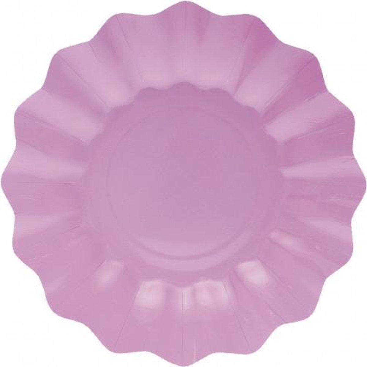 8x Diepe kartonnen bordjes lila paars pastel 21 cm - Wegwerpborden van karton - Feestbordjes - Feestartikelen tafeldecoratie
