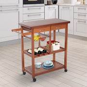 Serveerwagen hout - keukentrolley - theewagen - keukenwagen - trolley - Bruin