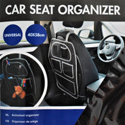 Autostoel Organizer Voor Kinderen - Auto Organizer - 6 Vakken - Zwart Grijs - 40 x 58 cm - Universeel