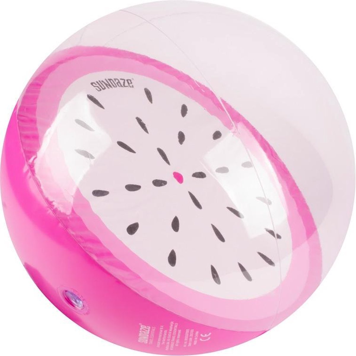 Sundaze Strandbal Passievrucht - Roze bal - Half doorzichtig - Ø30 Cm