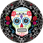 AMSCAN - 10 bordjes Dia de los Muertos schedel - Decoratie > Borden