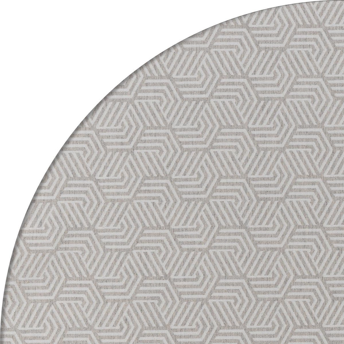 MixMamas Rond Tafelkleed Gecoat Jacquard - Ø 140 cm – Seamless Hexagon - Grijs