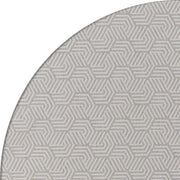 MixMamas Rond Tafelkleed Gecoat Jacquard - Ø 140 cm – Seamless Hexagon - Grijs