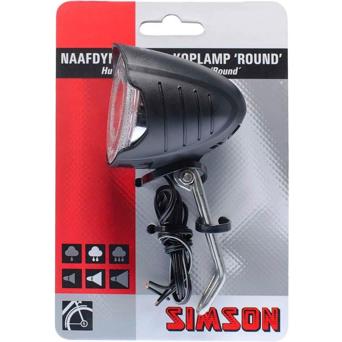 Simson Naafdynamo LED koplamp 'Round'