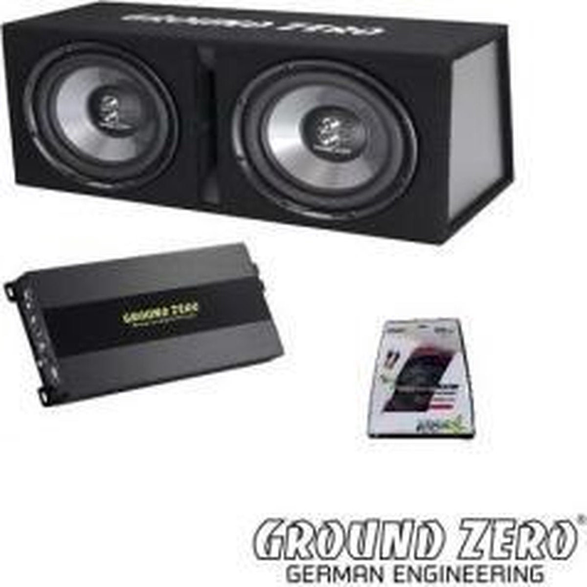 Ground Zero GZ1400 2x12 inch subwoofer pakket 700watt rms