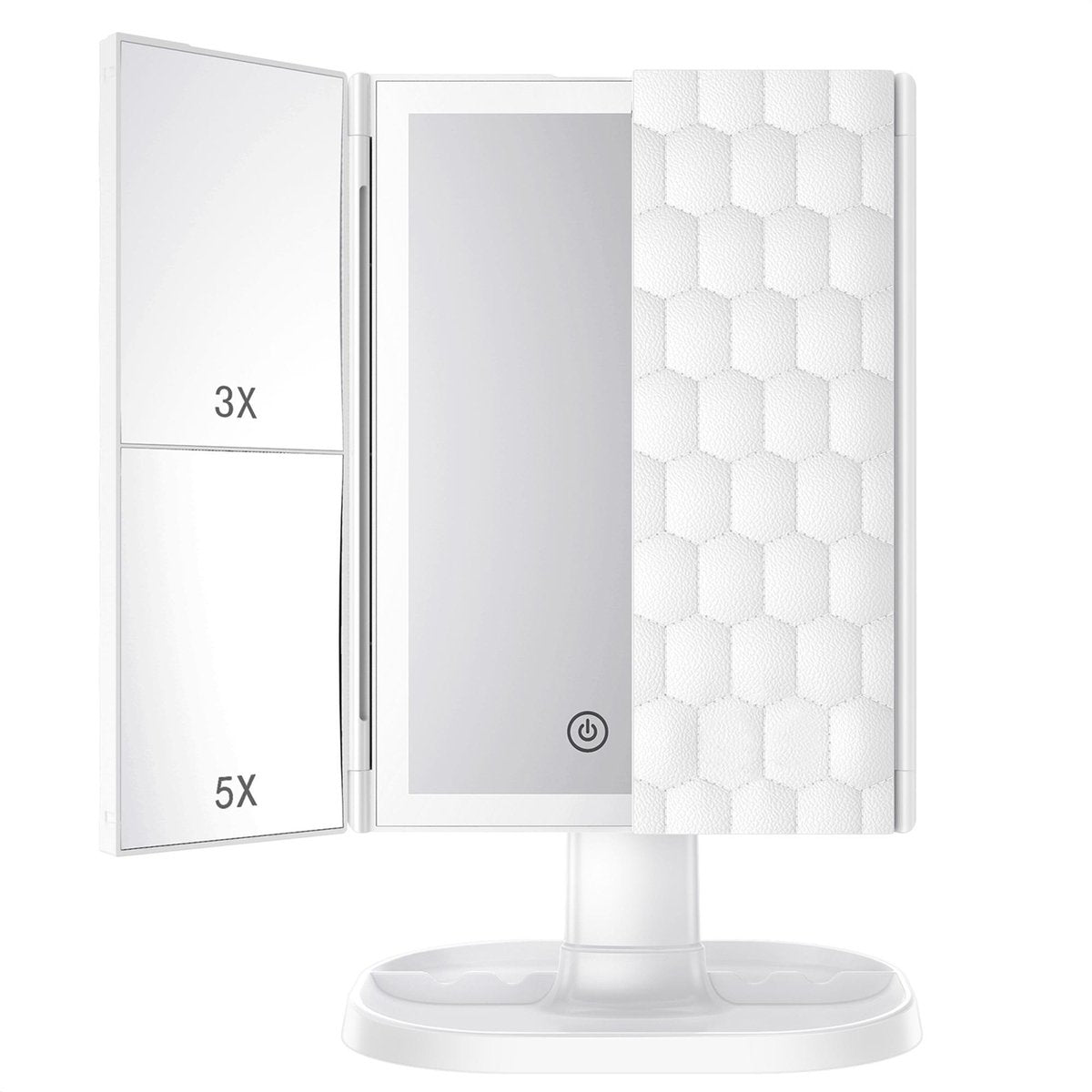 Strex Make Up Spiegel met LED verlichting - 3 Verlichtingsmodus - 3/5x Vergroting - 360° Verstelbaar