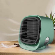 Mini multifunctionele luchtbevochtiging aromatherapie ventilator draagbare kantoor thuis desktop airconditioning ventilator (moran groen)