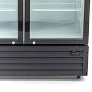 Barkoeler / Flessenkoeler - 700 Liter - 2 Klapdeuren - Dubbel Glas - met Slot + 8 Roosters - Temperatuur Controller -  Horeca Displaykoeler - Maxima