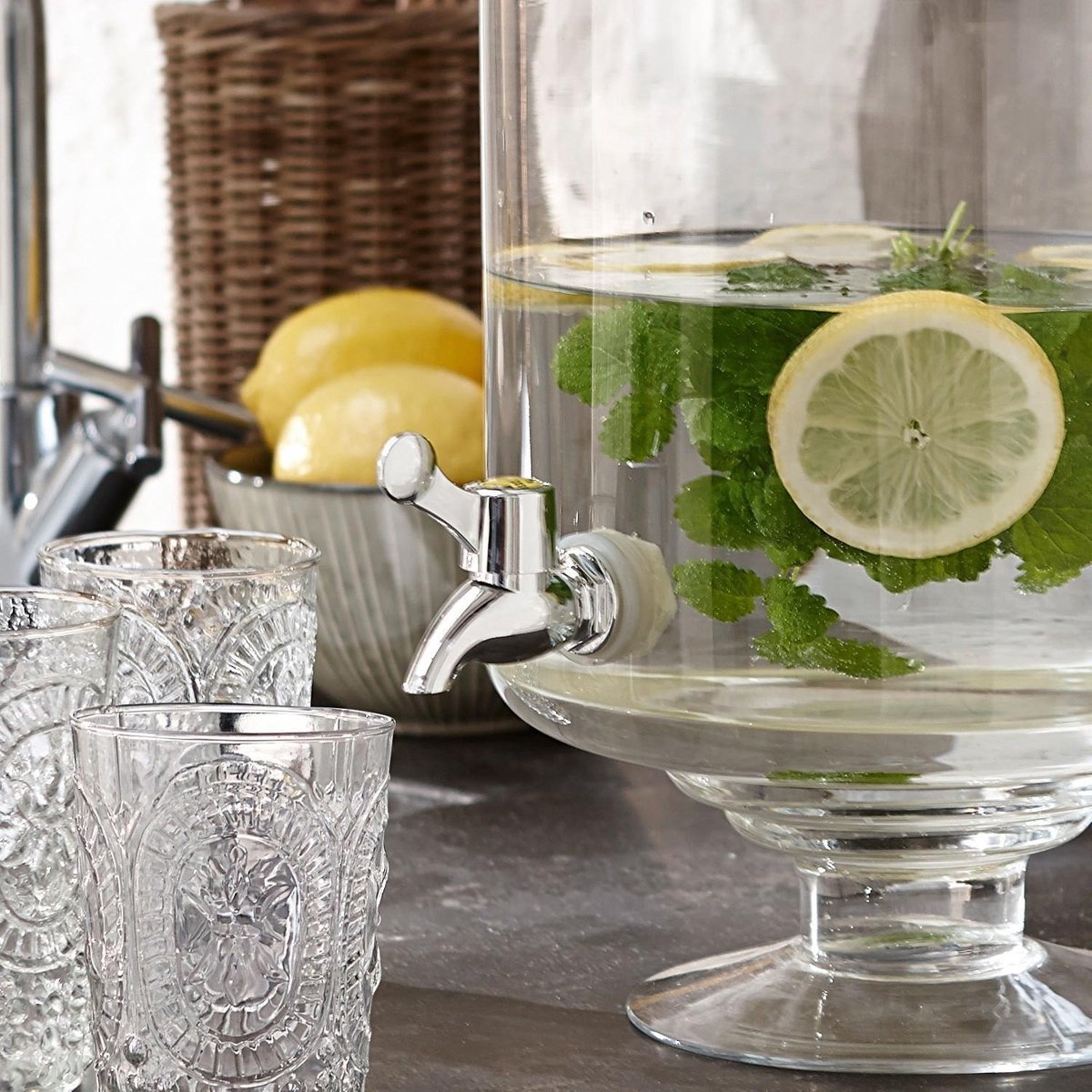 LOBERON Drankdispenser Cassis helder