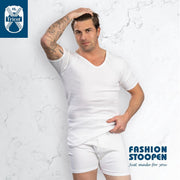 Tino/ hemd KM V-hals wit -XXL