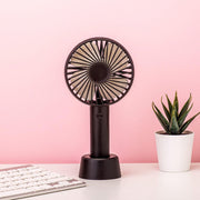 Handventilator - 3 standen - Draagbare ventilator - USB Oplaadbaar - Inclusief Oplaadbare Batterij + Opzetstuk | Sports4You | Zwart
