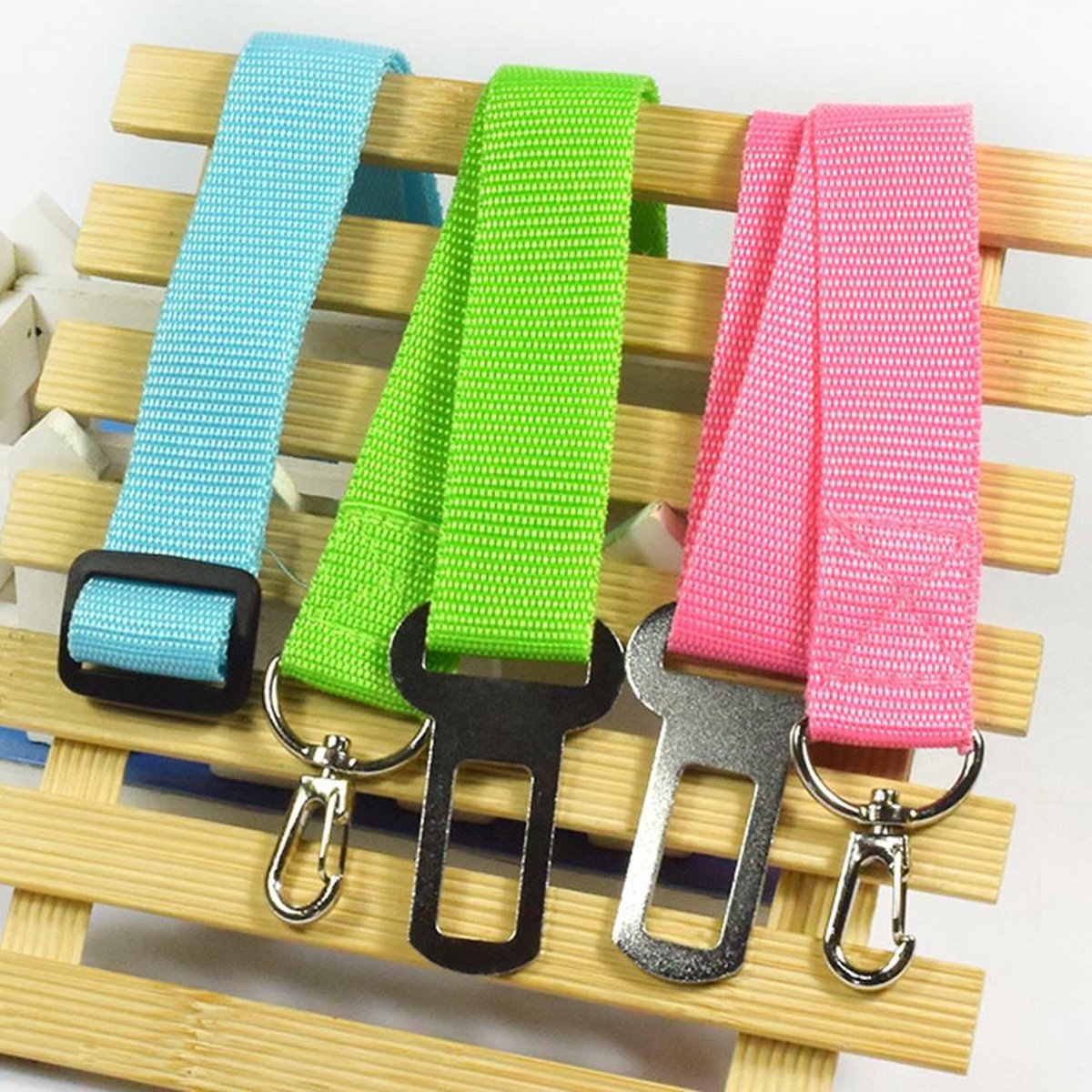 Hondengordel - Hondenautogordel - Auto Riem Hond – Autogordel voor Huisdieren – Auto Veiligheidsgordel Dier – Gordel Riem - Blau
