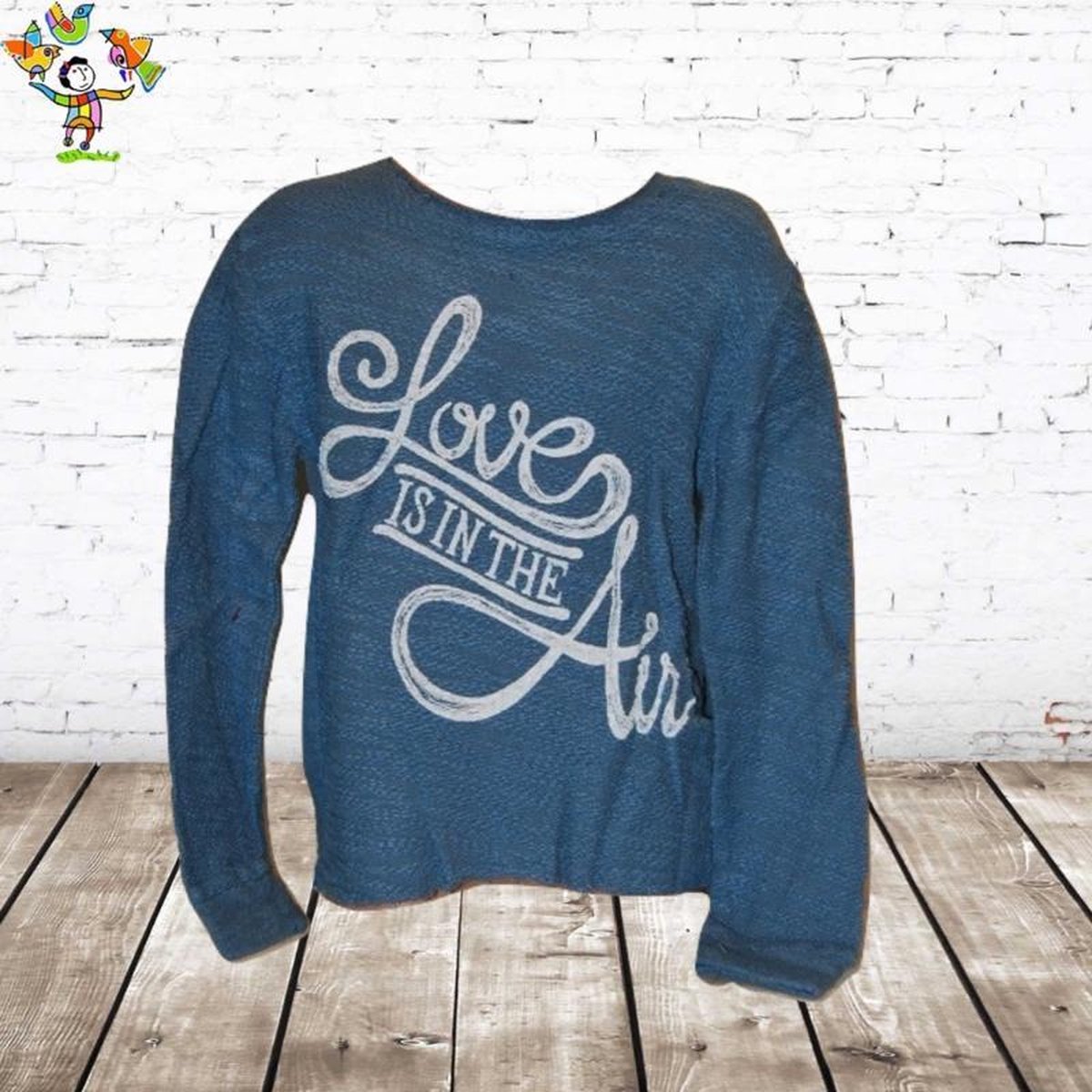 s&C Trui Love lichtblauw - 146/152