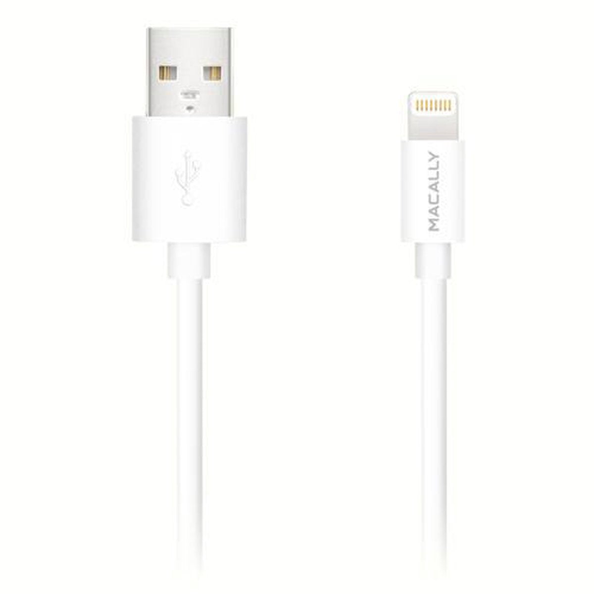 Macally Lightning naar USB Kabel MFI Licentie 90 CM Wit