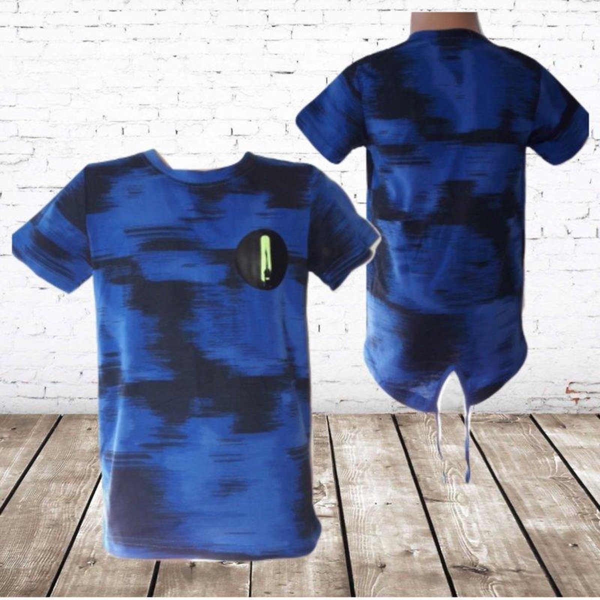Jongens T-shirt S&C blauw M132 - 98/104