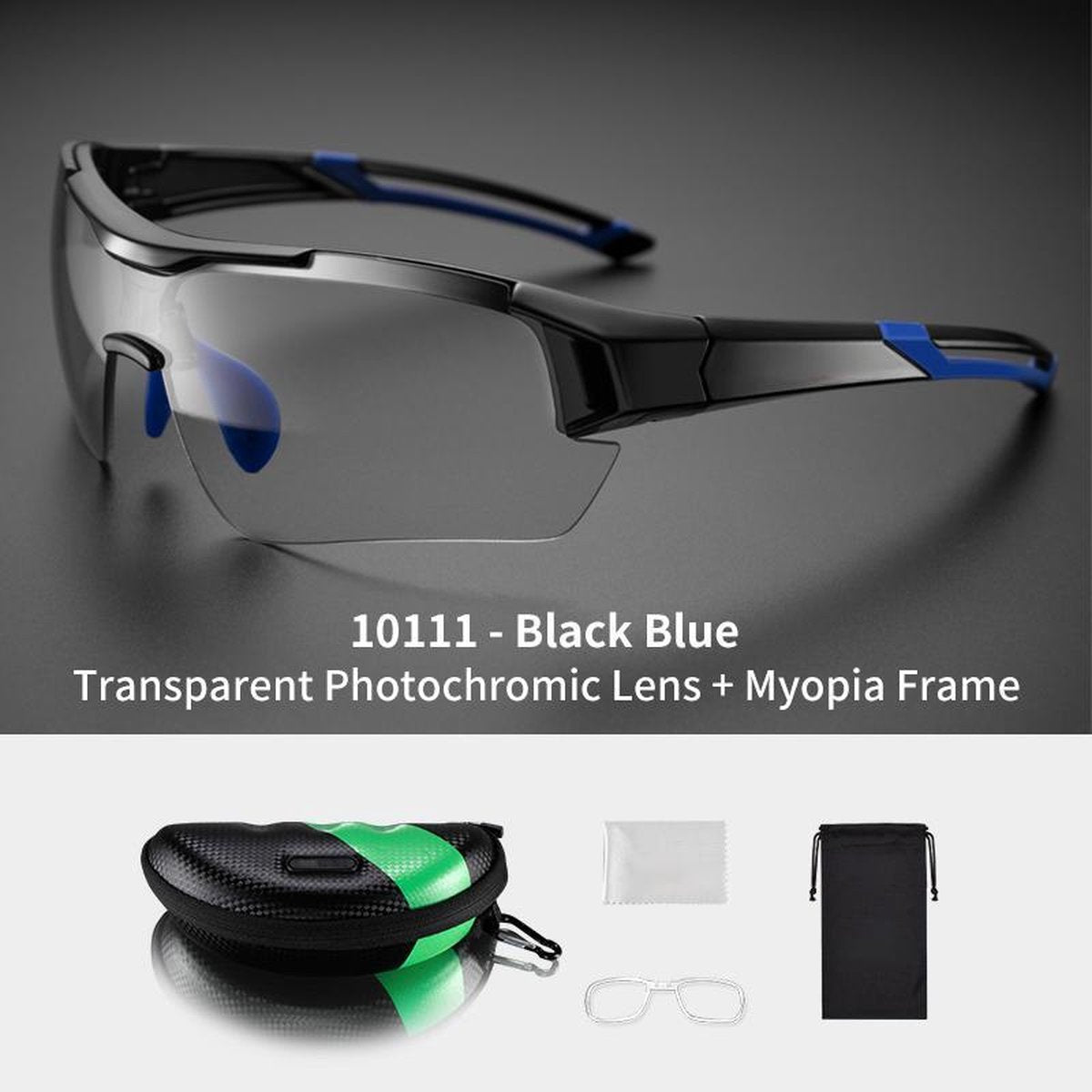 TBG Fietsen Bril Meekleurende Fiets Sport Zonnebril Mannen Vrouwen UV400 MTB Racefiets Bril Ultralight Outdoor Eyewear Black Blue