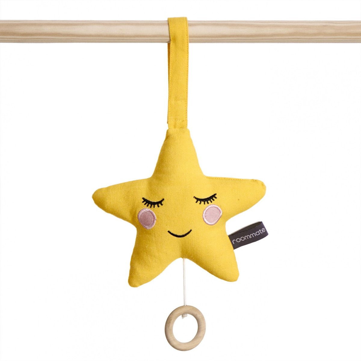 Roommate Muziekdoos Ster 19 Cm Geel