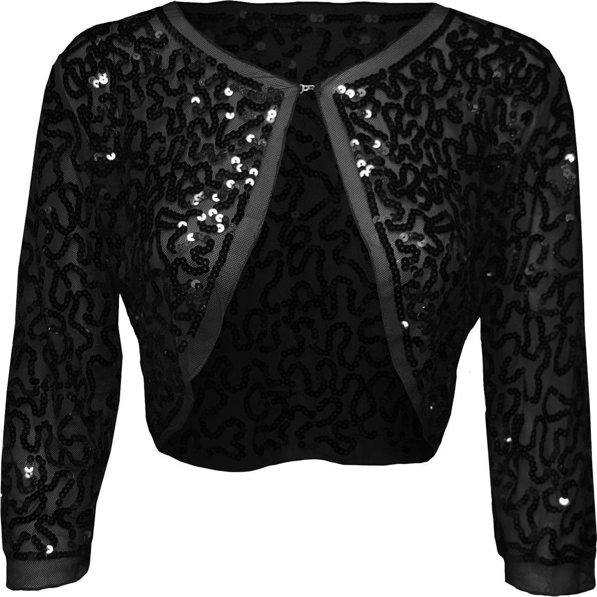 Bolero pailletten zwart