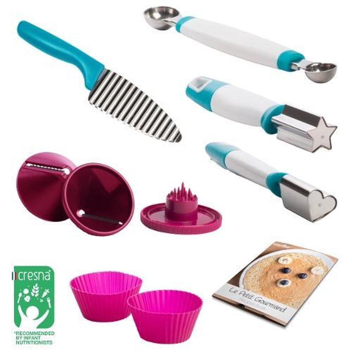 Babymoov "Petit Gourmand" messenset + Receptenboekje