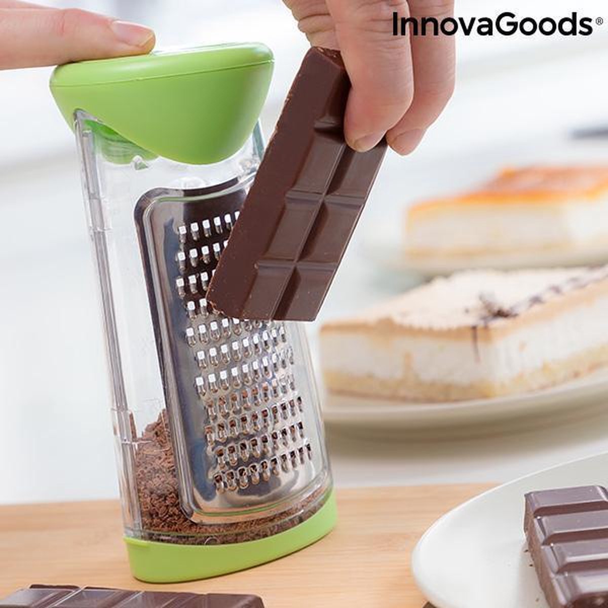 3-in-1 rasp met container en doseerdop Cheezy InnovaGoods