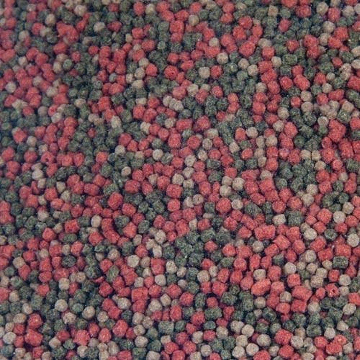 Multi Color visvoer 3 kleuren mix 15kg 3 mm korrel