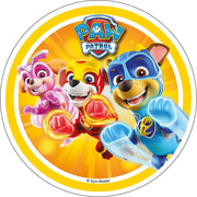 MODECOR - Paw Patrol eetbare taartdecoratie - geel 21 cm - Decoratie > Taartdecoraties