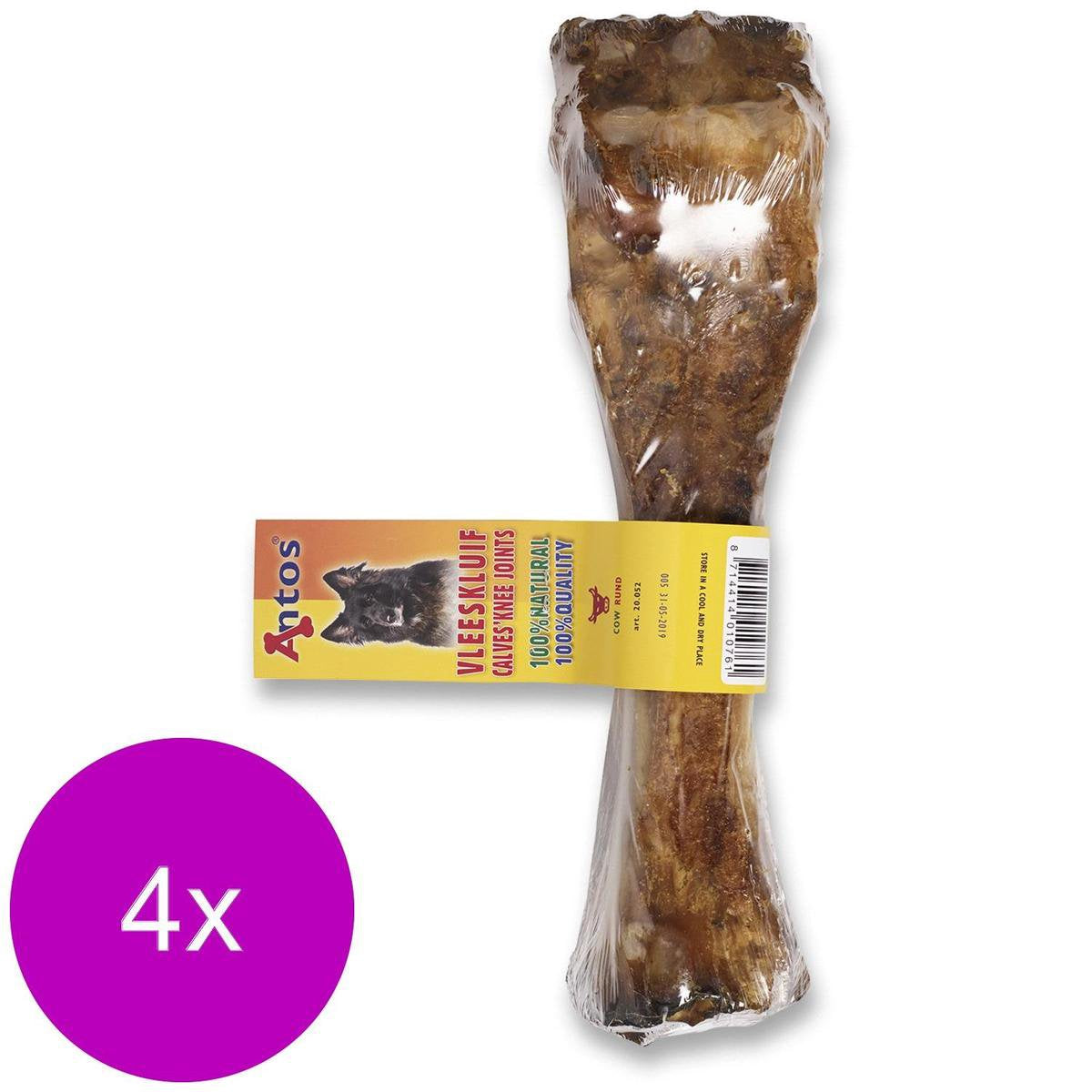 Antos Vleeskluif - Hondensnacks - 4 x Rund 530 g