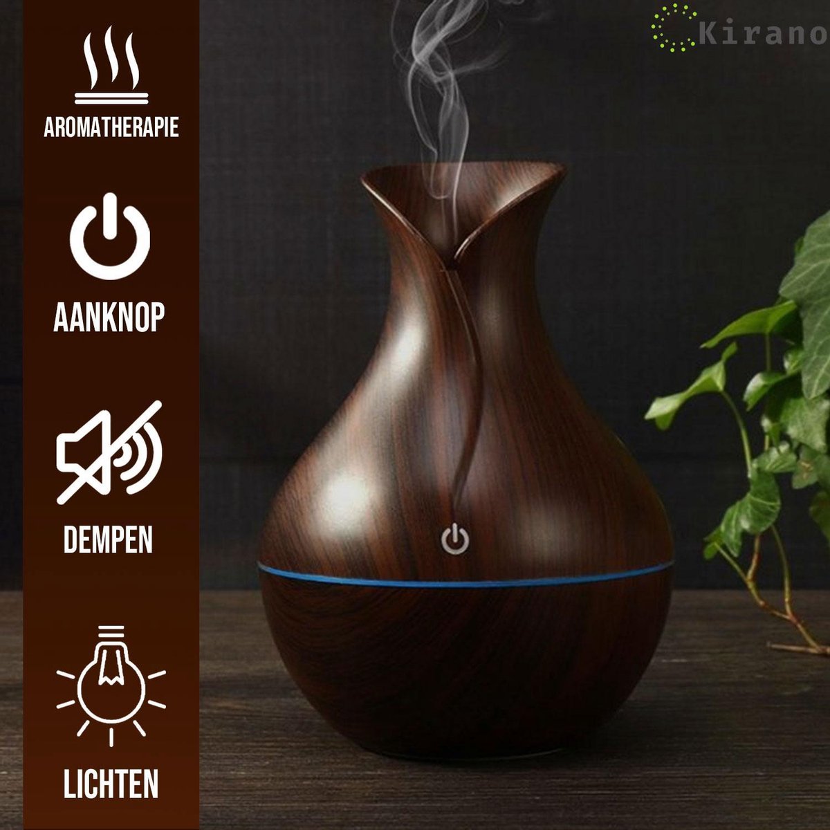 Luchtbevochtiger - Aroma diffuser- Aroma vernevelaar- Humidifier - Luchtbevochtigers - Diffuser aromatherapie - 7 LED Kleuren