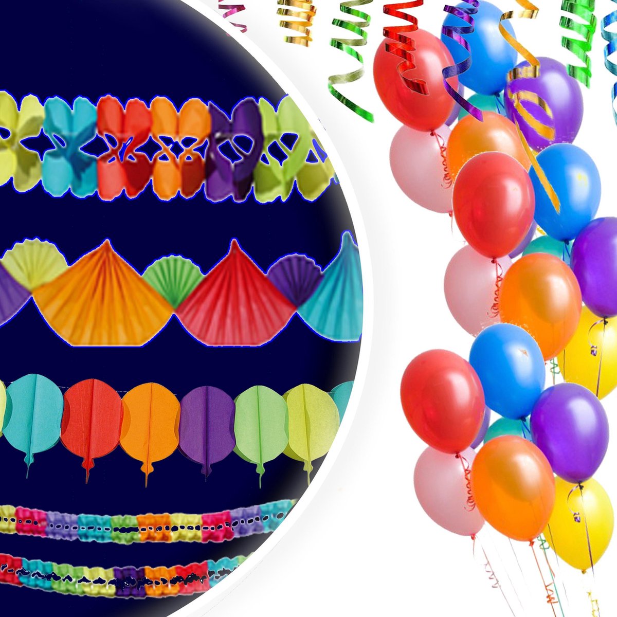 Feestpakket - Middel - Slingers - Ballonnen - Vlaggenlijn