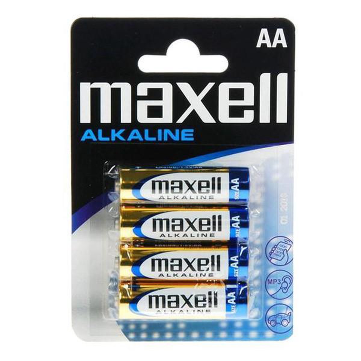 4x alkaline batterij Maxell Alkaline LR6/AA BL020