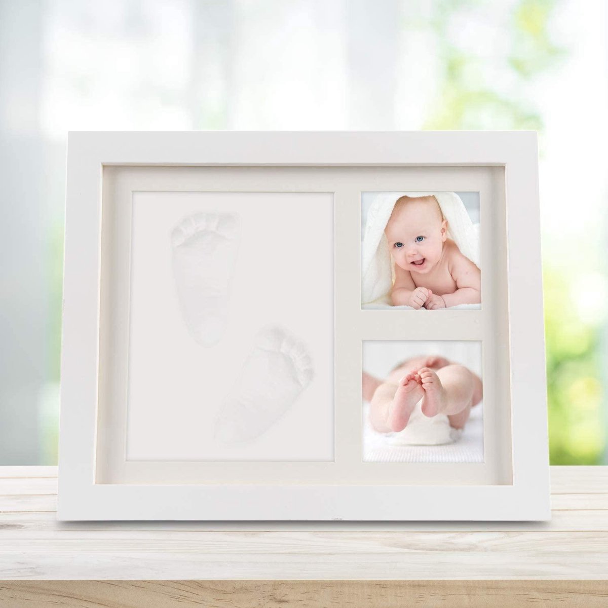 Goodlux baby klei afdruk – Gipsafdruk - Voetafdruk – Handafdruk - Fotolijst – Baby afdruk + 54 letters