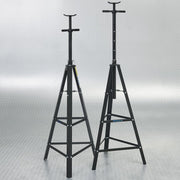 Datona® Assteunen hoog 2 ton met spindel (2 stuks) - Zwart