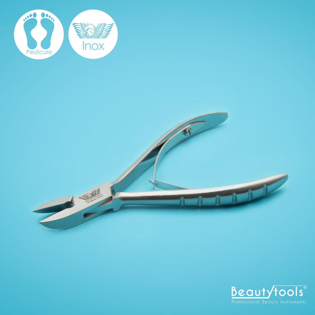 PROMO! BeautyTools Diabetes Nageltang/Nagelknipper Voor ingegroeide teennagels – Pedicure – Ergonomische handvat – SafeCut - 16 mm Rechte Bek (NN-2595)