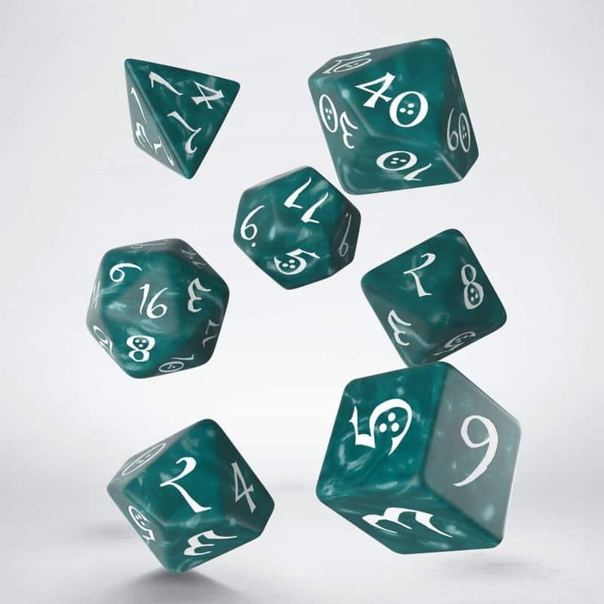 Dobbelstenen Classic RPG Dice Set Stormy/White (7 stuks)