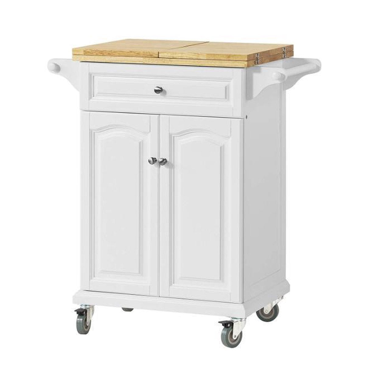 Simpletrade Keukentrolley - Keukenkast - Uitbreidbaar tafelblad - Lade - Hout - 60(90/120)x45.5x92.5 cm
