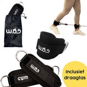 W.O.D Ankle Strap - Enkelband Fitness - Zwart  - 1 Stuk (Met Draagtas)