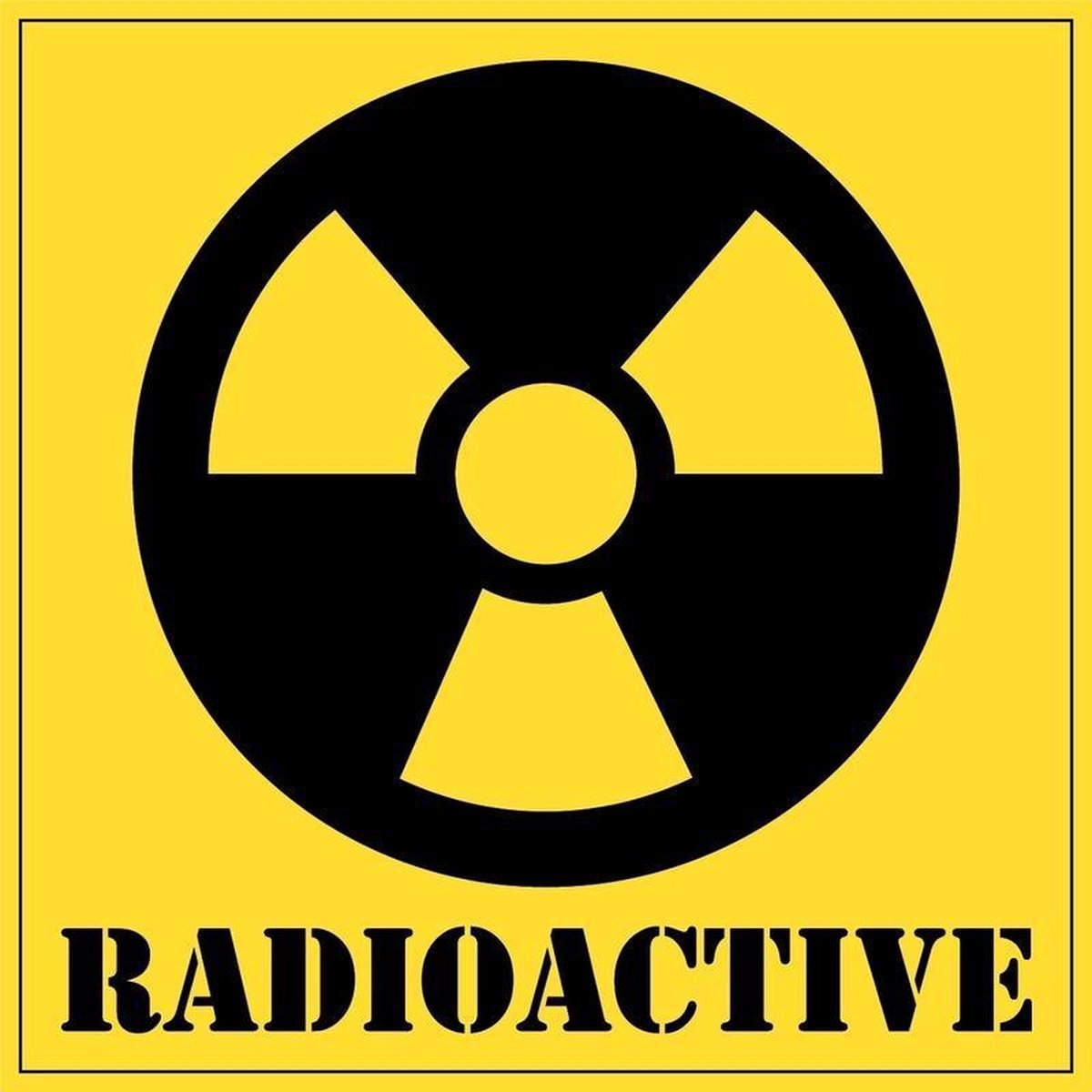 25x Radioactive gevaren sticker 10