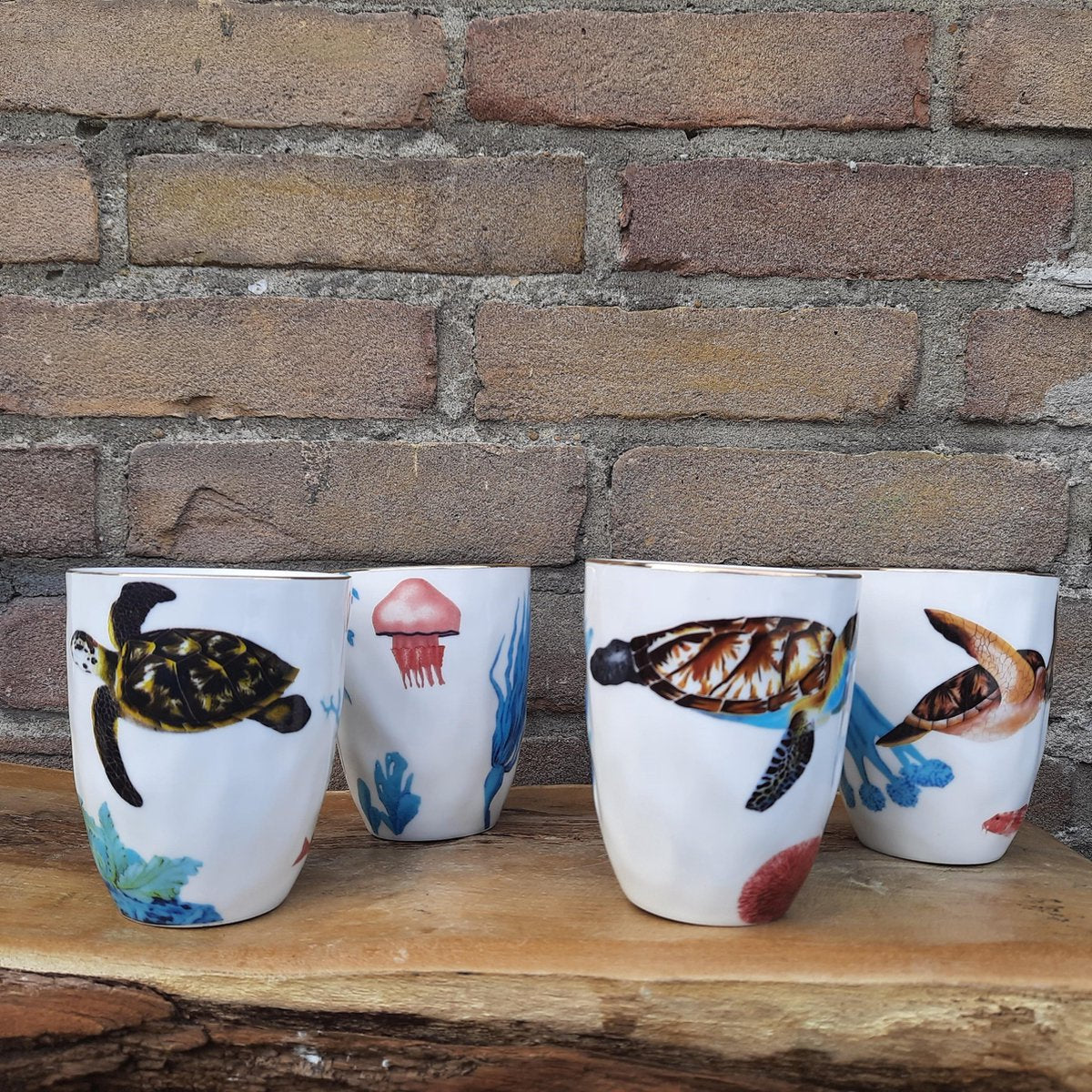 Mug Ocean Klevering Multicolore 4 stuks