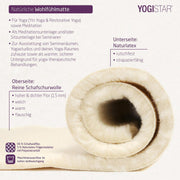 Yogistar Yogamat natuur (scheerwol) kids 75 cm x 165 cm