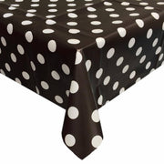 MixMamas Tafelzeil Grote Stip - 140 x 300 cm - Zwart/Wit
